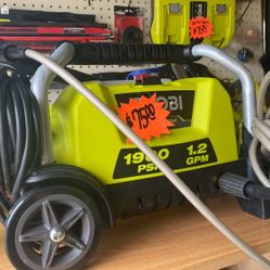 New Ryobi 1900psi Pressure Washer 