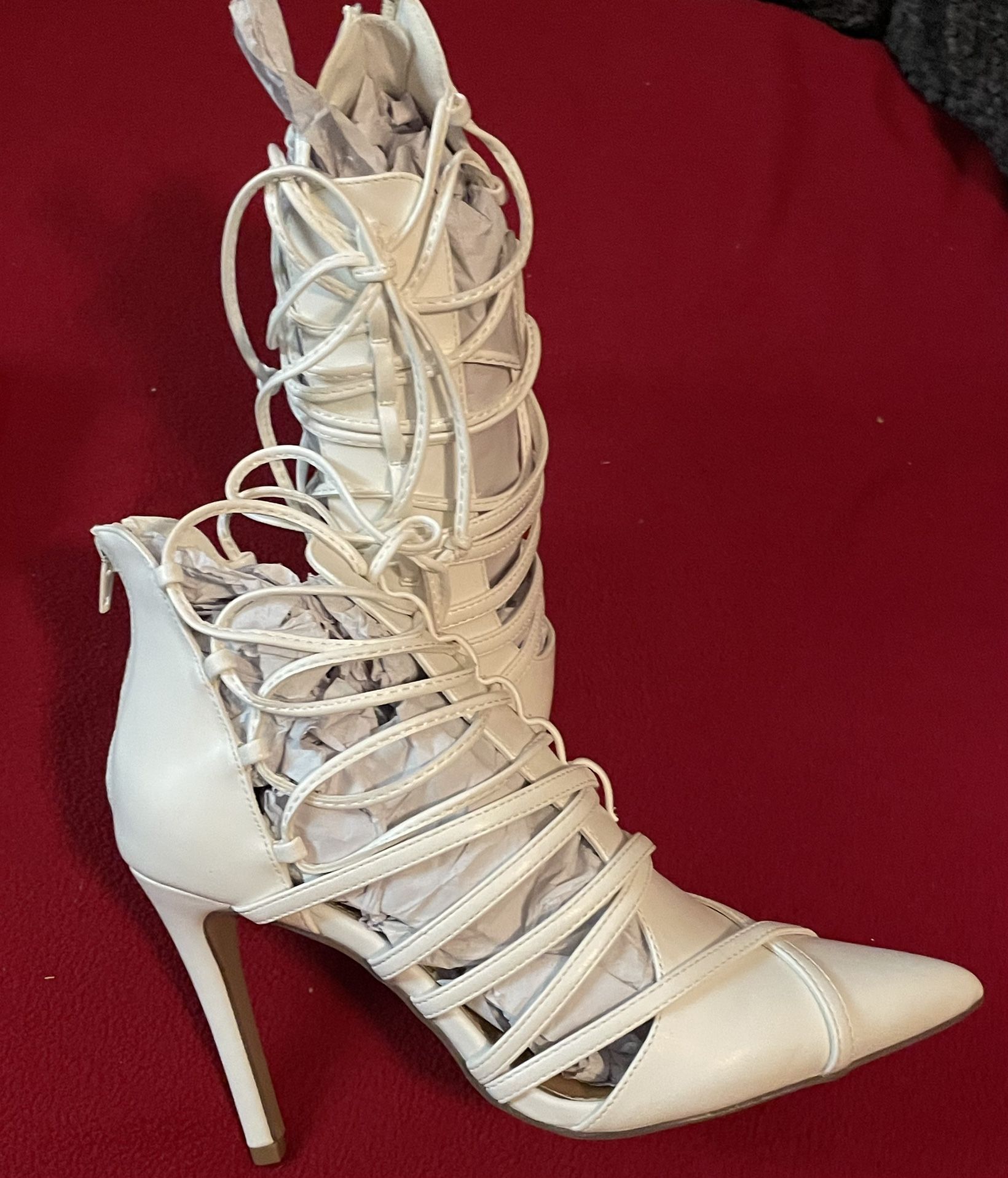 Beautiful white Strappy Heels