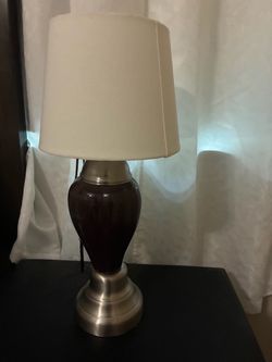 Table Lamp with Cream Shade