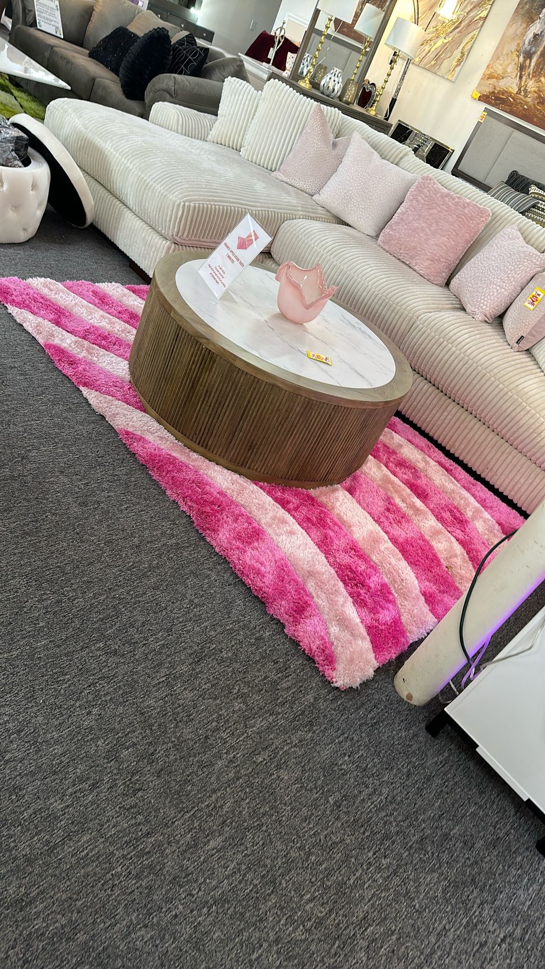Pink Shaggy Rug