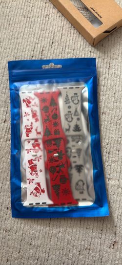 Christmas Engraved Silicone Band Compatible with Apple Watch Band for Women38/40/41/42/44/45/46/49mm, Holiday Soft Silicone Sport Strap for iWatch