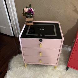 Smart Night  Stands table with LED light with fingerprint Bluetooth for your music and charge your cell phone