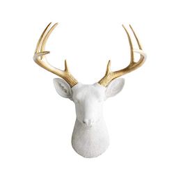 Faux Deer Head Gold Antlers