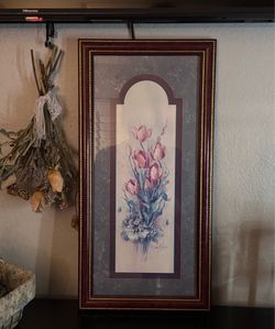 Wood framed artwork