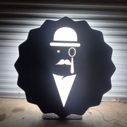 LED Lighted Sheet Metal Sign W/ Letters