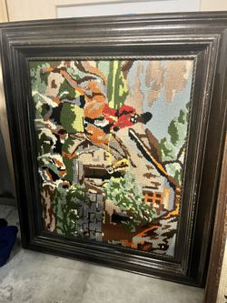 Beautiful Vintage Hand, Needling Artwork