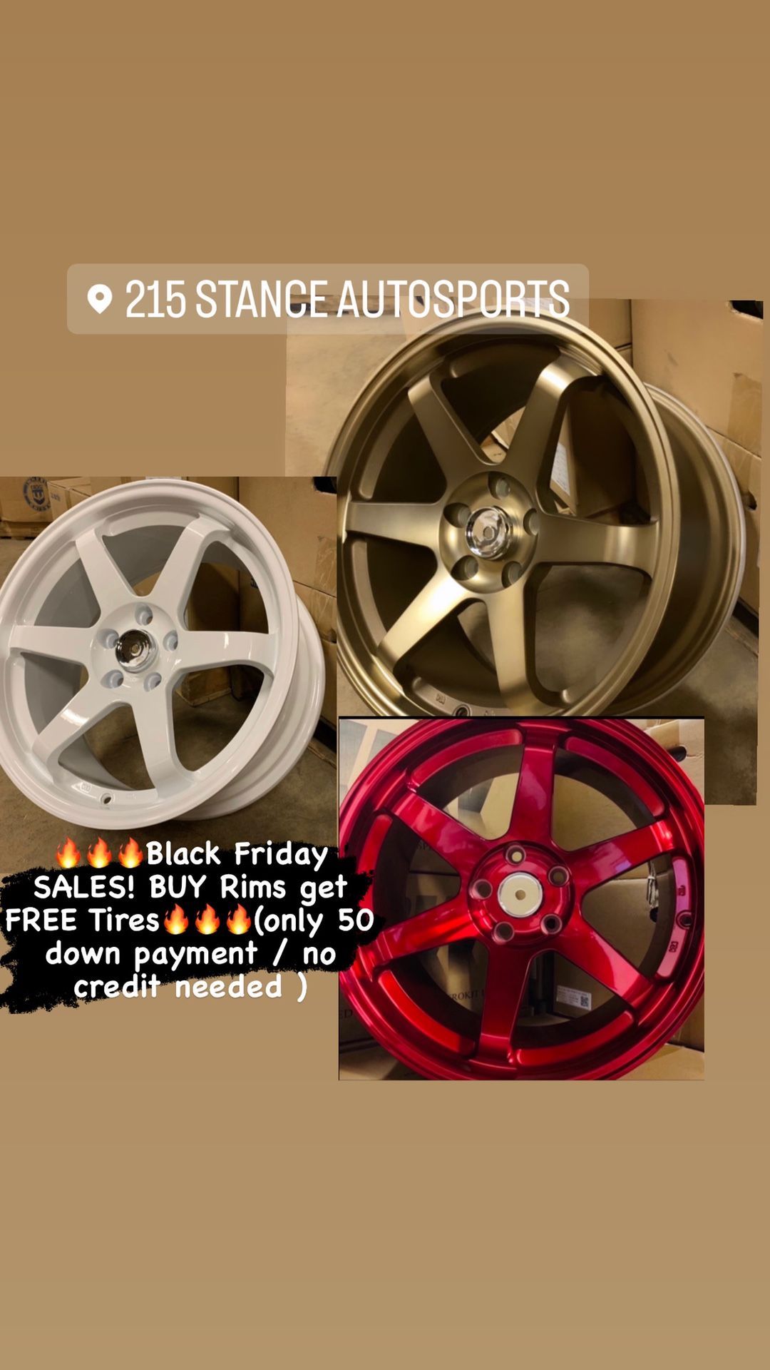 🔥🔥🔥Black Friday SALES! BUY Rims get FREE Tires🔥🔥🔥(only 50 down payment / no credit needed )
