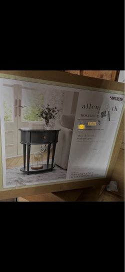 Allen + Roth Hoatley Gray Accent Table