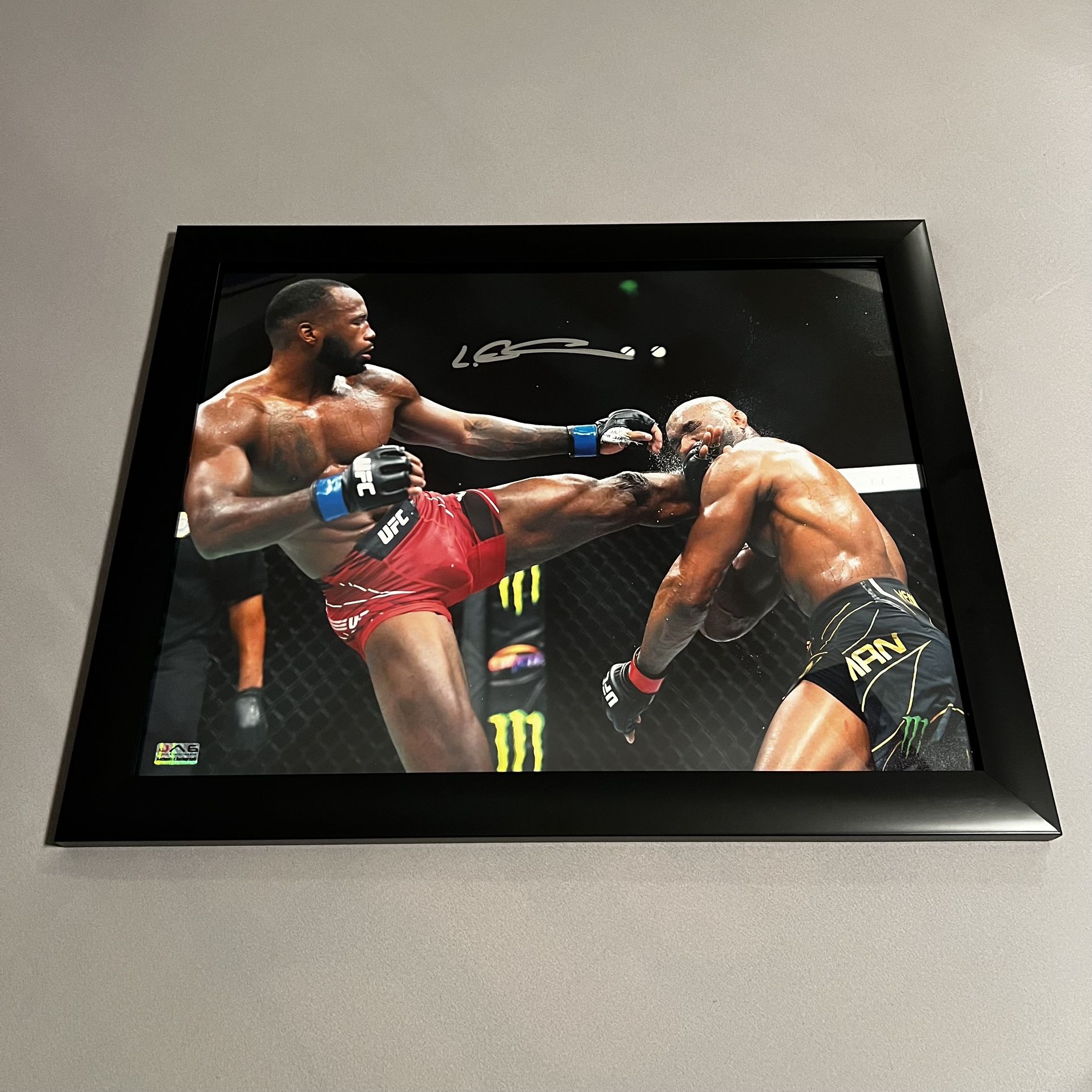 UFC Welterweight Champion Leon “Rocky” Edwards Authentic Autographed 20x16 Photo