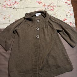 Kim  Rogers Brown Cashmalon Cardigan Women’s Size Medium
