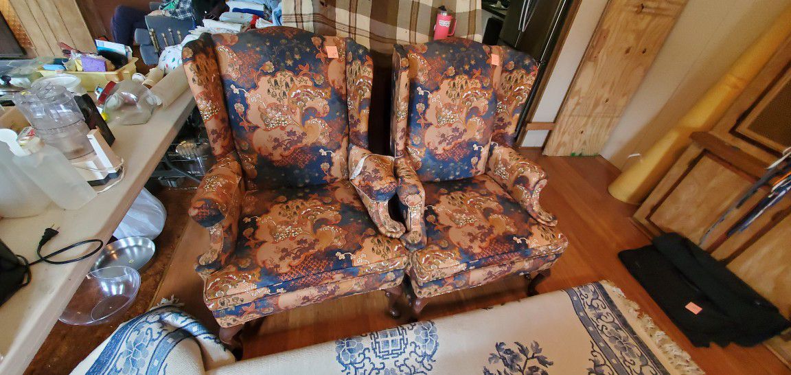 Pair- Wingback Chairs