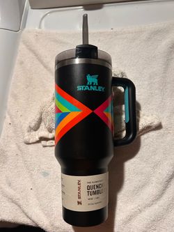 Stanley Quencher Tumbler 40oz Black Rainbow