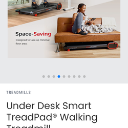 Sunny Health Fitness Under-Desk Smart TreadPad Electric Treadmill SF-T7945SMART