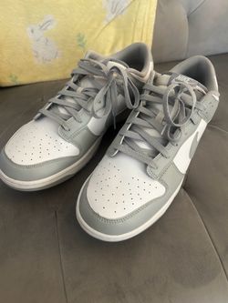 Grey and white Nike dunks size 13