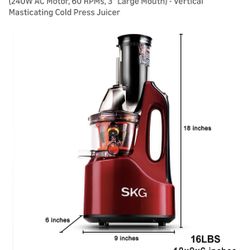 Cold Press Juicer In Extremely Good Condition.