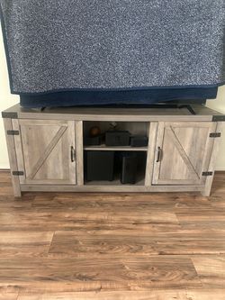Farmhouse TV Stand with Barn Doors