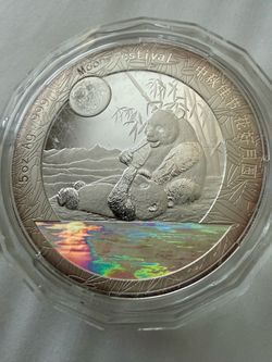 2017 5 oz silver panda Moon festival