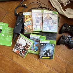 XBOX 360(Includes Two Controllers And Games)  PICKUP AVAILABLE