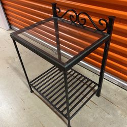 Metal Desk With Glass 