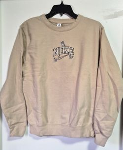 Nike Tan Butterfly Embroidered Sweatshirt