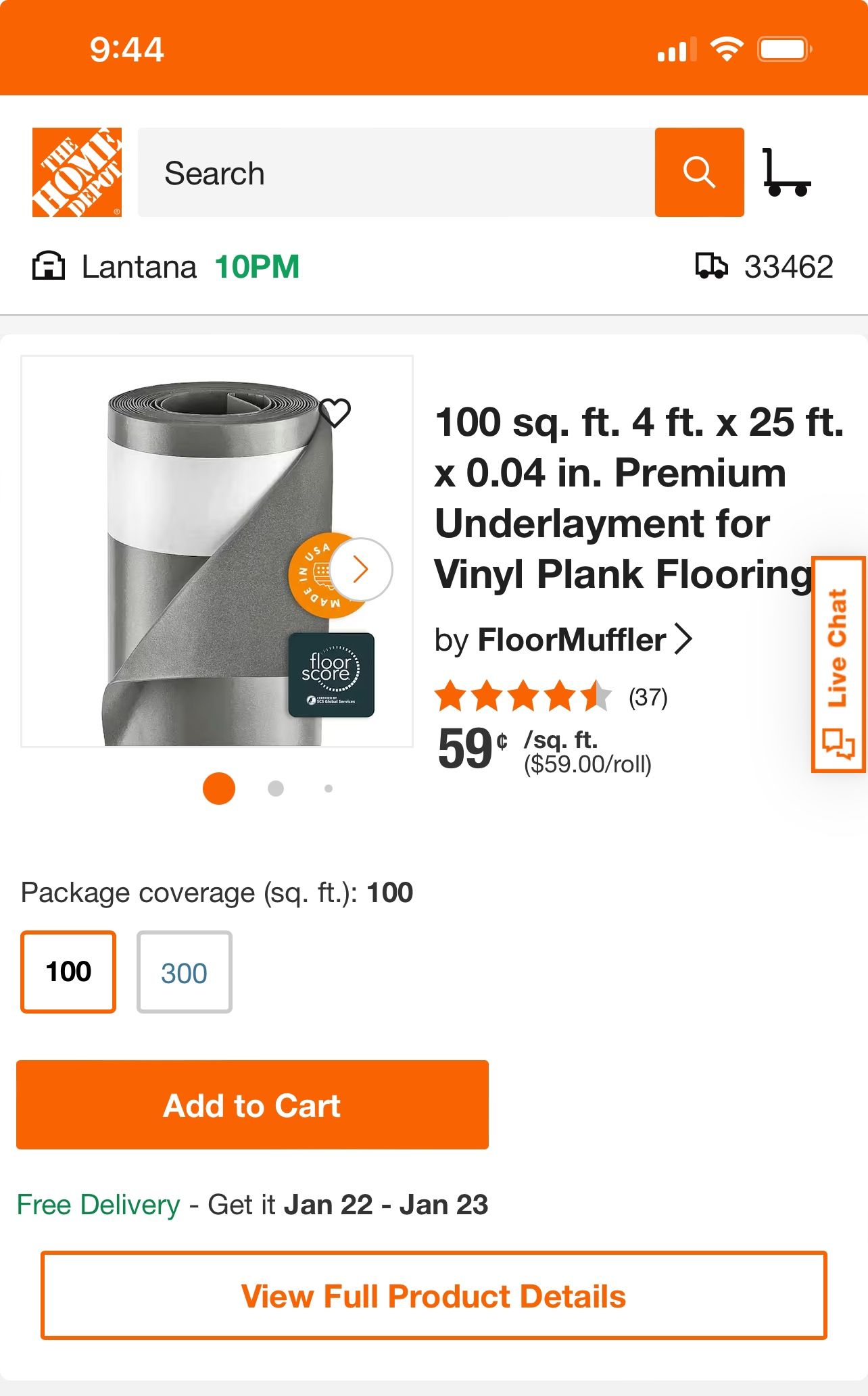 Armstrong Quiet Comfort Premium Underlayment 100 Sf “New Condition” $50 Firm On Price