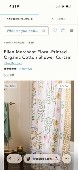 Anthropologie shower curtain