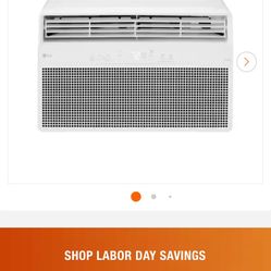 LG 8,000 BTU, 115 Volts, Window Smart Air Conditioner Cools 350 sq. ft. with Remote, WiFi Enabled and Dehumidifier in White