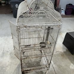 White Large Parrot/Bird Cage