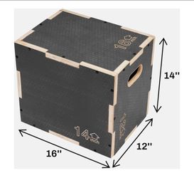 Plyometric Power Grip Jump Box 16x12x14 & 24x16x20