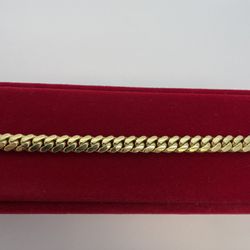 14K GOLD MIAMI CUBAN BRACELET. NEW. 