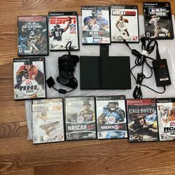 PS2 System With Games And Brand New 128 MB Memory Card