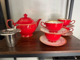Teavana Ruby Filigree set