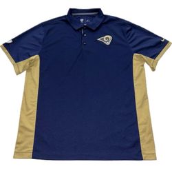 Nike Los Angeles Rams Polo Shirt Men’s XL Blue Gold