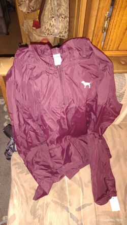Victoria's Secret Pink Pullover Windbreaker Jacket Size Medium