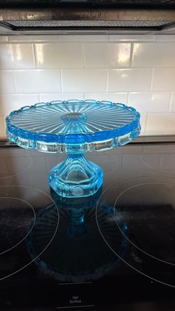 Fostoria coin glass “Liberty Bell” cake stand