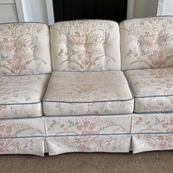 80” Soft Floral Couch Free
