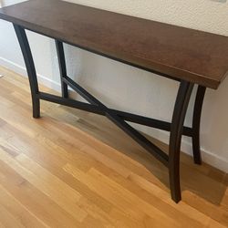 Crate & Barrel Copper Console Table