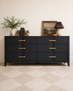 MCM style charcoal dresser refinished