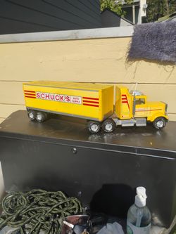 Vintage Chuck's Auto supply tractor trailer toy $60