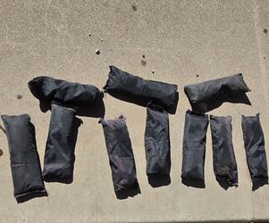 Black Fabric Sandbags – Set of 9