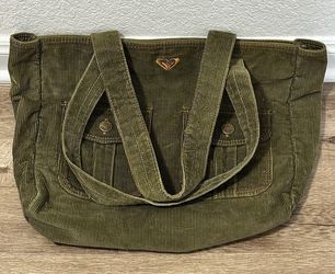 👜🫶 Roxy Corduroy Handbag/Tote Bag, Button Flap Pockets, Dual Handles (new)