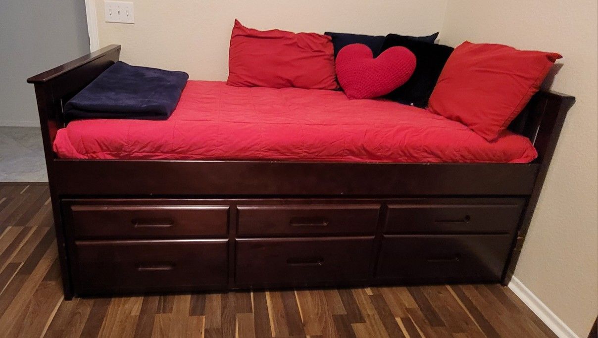 Twin Bed W/ Pull Out Trundle