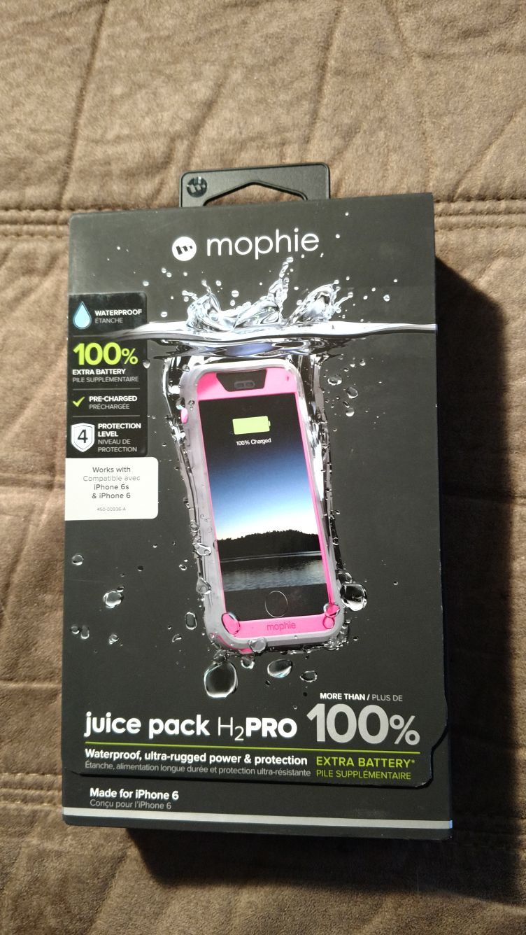 iPhone 6/6s Morphie juice pack h2pro case Brand New