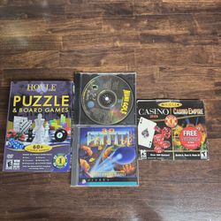 Retro PC Puzzle and Casino Gaming Bundle - Complete and Ready to Play!