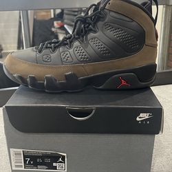 Jordan 9 retro Olive Brand New Sizes 5.5y