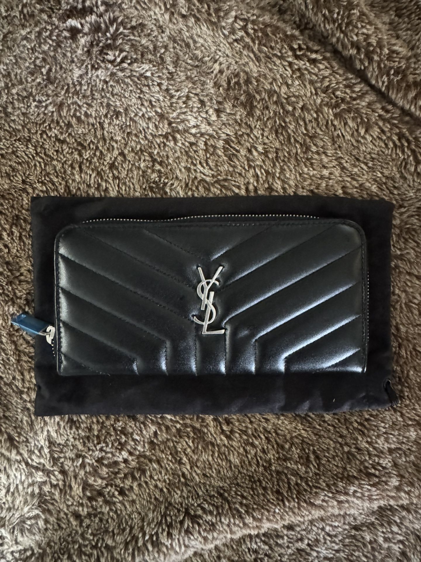 Saint Laurent Women's Monogram Zip-Around Leather Wallet * PRICE LOWERED!*