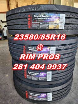 2358016 or 2358516 14 ply steel belted tires installed