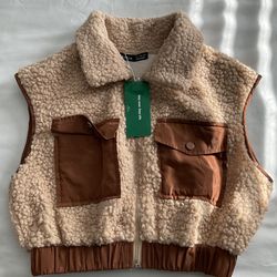 Sherpa Cropped Vest