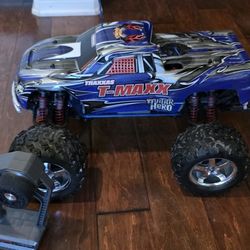 Traxxas T-Maxx 3.3 4WD RTR Nitro Monster Truck (Blue) w/TQi