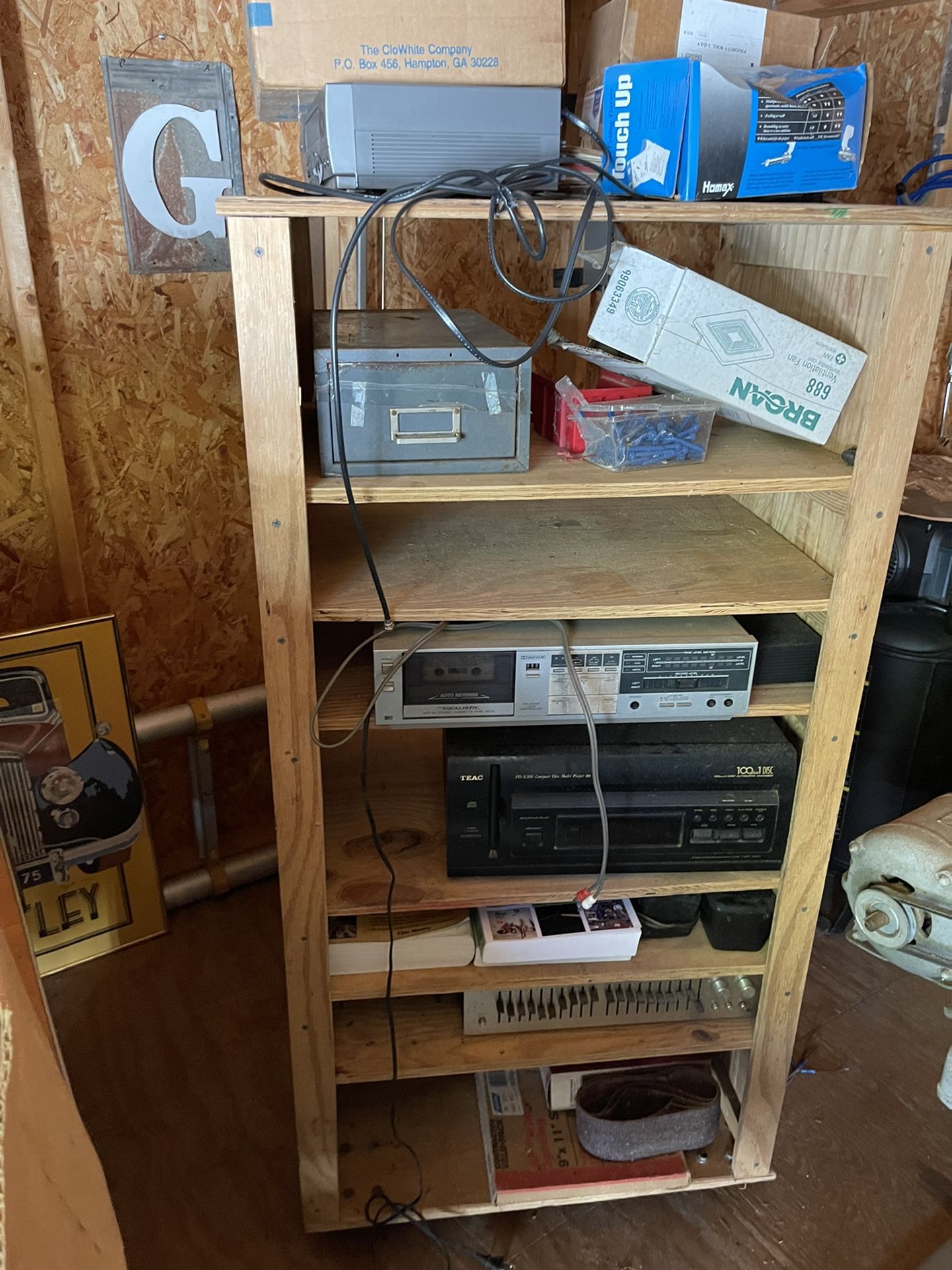 Wooden Shelf On Wheels